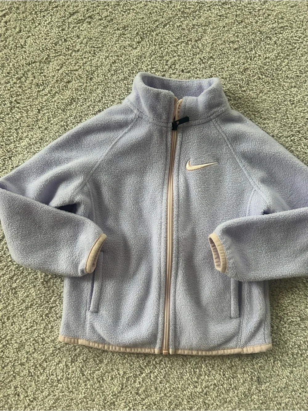 Nike Kids Lavender Full-Zip Fleece Jacket